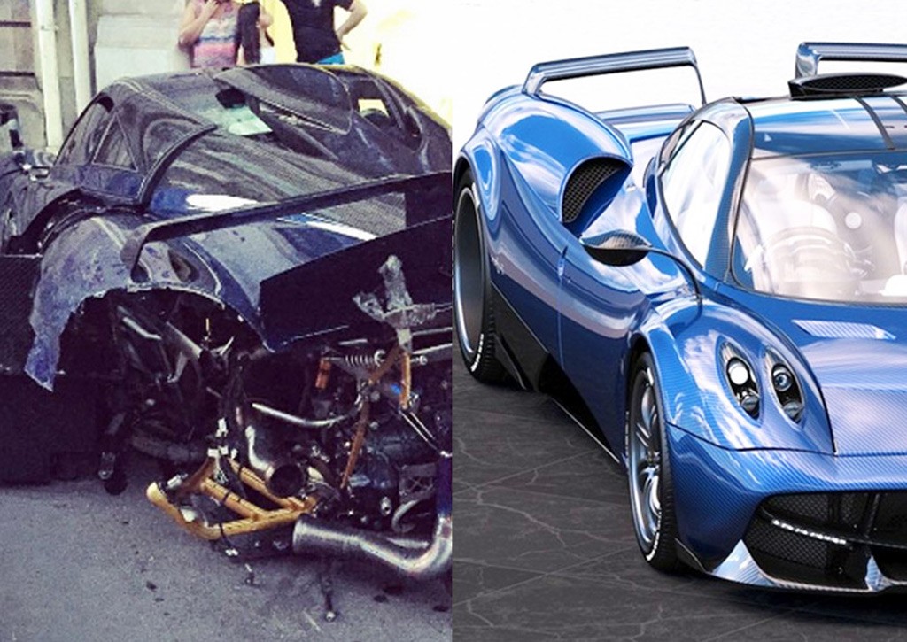 Lần thứ 2, một chiếc siêu xe độc bản Pagani Huayra Pearl lại gặp tai nạn