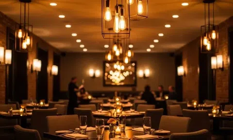 Ánh sáng cũng biết kể chuyện: Khám phá triết lý thiết kế đằng sau sắc vàng quyến rũ của các nhà hàng sang trọng