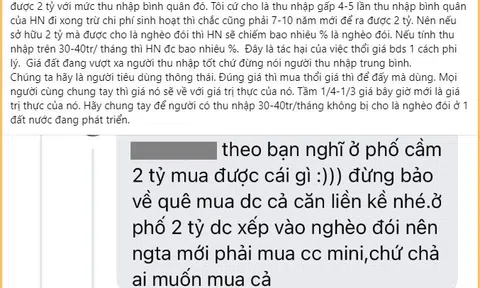 “Không biết từ bao giờ, sở hữu 2 tỷ tiền mặt ở Hà Nội lại bị coi là nghèo đói”?!