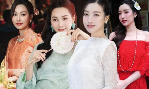 Hai nàng Hậu làm dâu hào môn: Đặng Thu Thảo thanh lịch với áo dài, Đỗ Mỹ Linh chuộng tối giản vẫn đẹp mê