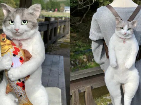 Người Nhật "phát cuồng" với chiếc balo nhìn giống hệt mèo thật, giá hơn 1.000 USD