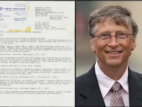 Tỷ phú Bill Gates đã viết gì trong “Hồ sơ xin việc" năm ông 18 tuổi?