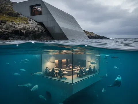 Nhà hàng dưới đáy biển Na Uy: Một bữa tối có giá hơn 10 triệu đồng và yêu cầu đặt bàn trước vài tháng
