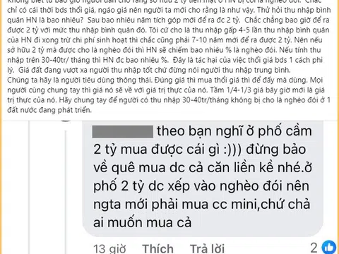 “Không biết từ bao giờ, sở hữu 2 tỷ tiền mặt ở Hà Nội lại bị coi là nghèo đói”?!