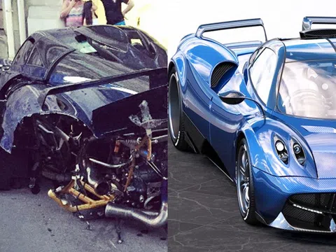 Lần thứ 2, một chiếc siêu xe độc bản Pagani Huayra Pearl lại gặp tai nạn