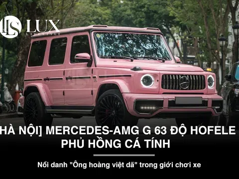 Đã chơi trội với Mercedes-AMG G 63 độ Hofele, đại gia Hà Nội còn tạo cá tính cho xe với màu hồng có một không hai