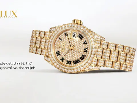 Rolex Lady-Datejust phiên bản làm bằng vàng đính hơn 1.000 viên kim cương, dây đeo bản "tổng thống": đồng hồ xa xỉ dành riêng cho phái nữ